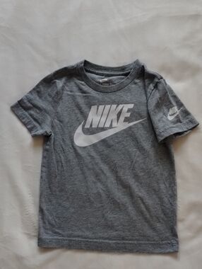 Nike Gray Crewneck Tee with White Swoosh Logo